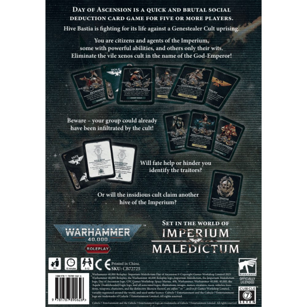 U2 WH 40K Day of Ascension Card game