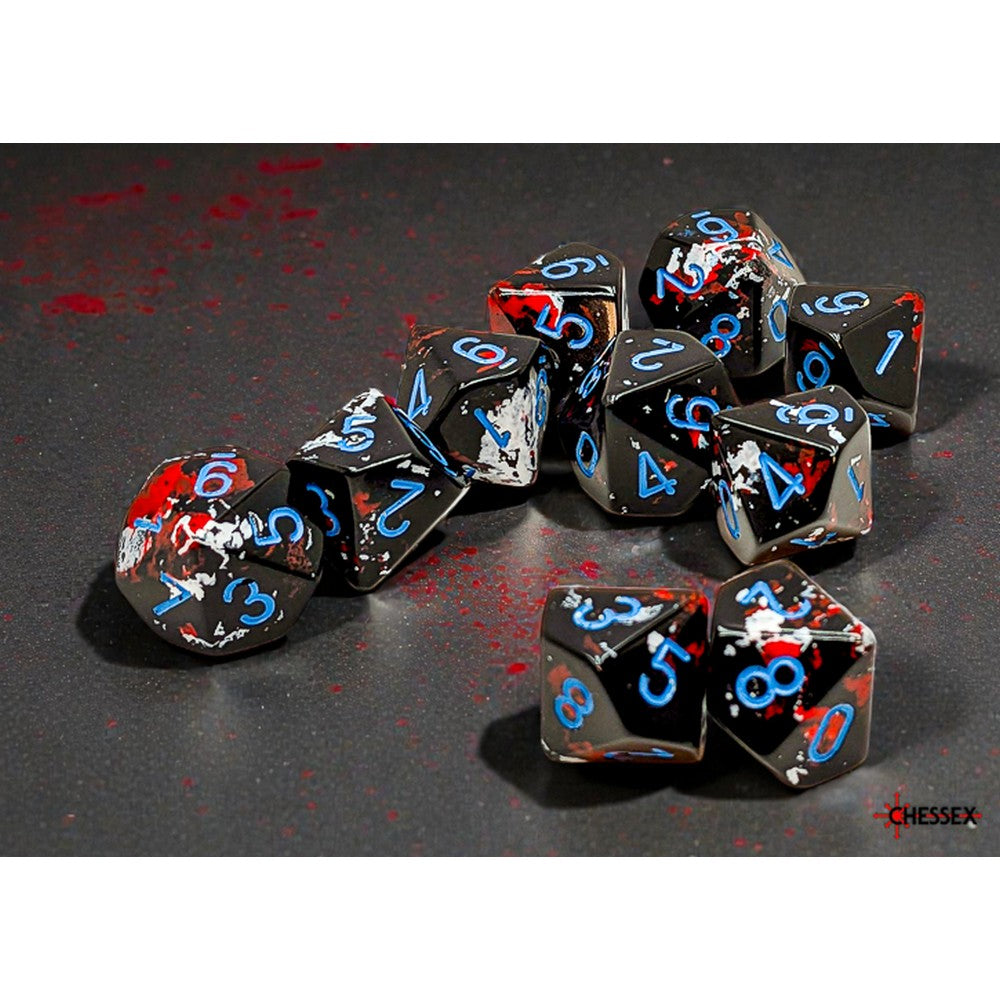 U2 CHX 24208 Brush Dark Side/blue Set of Ten d10s