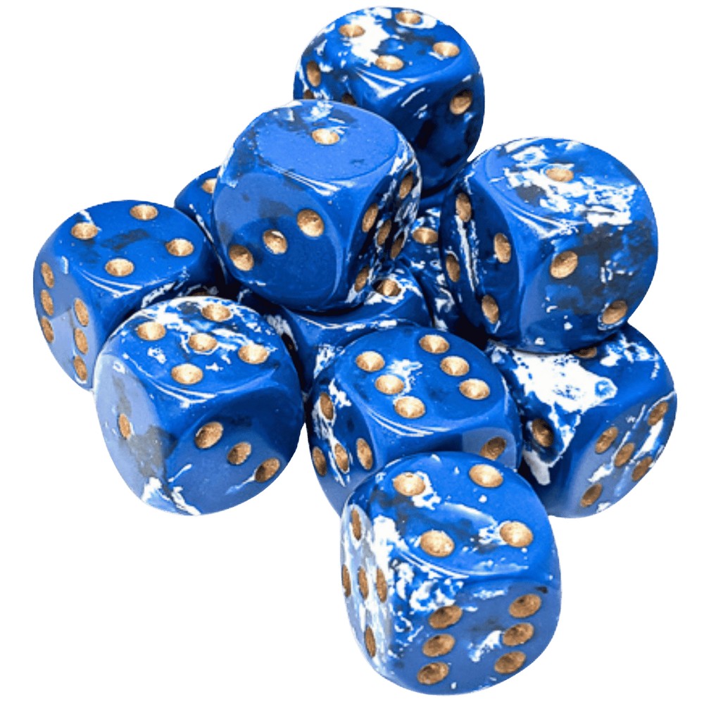 U2 CHX 24606 Brush Wavebreak/gold 16mm d6 Dice Block (12 dice)