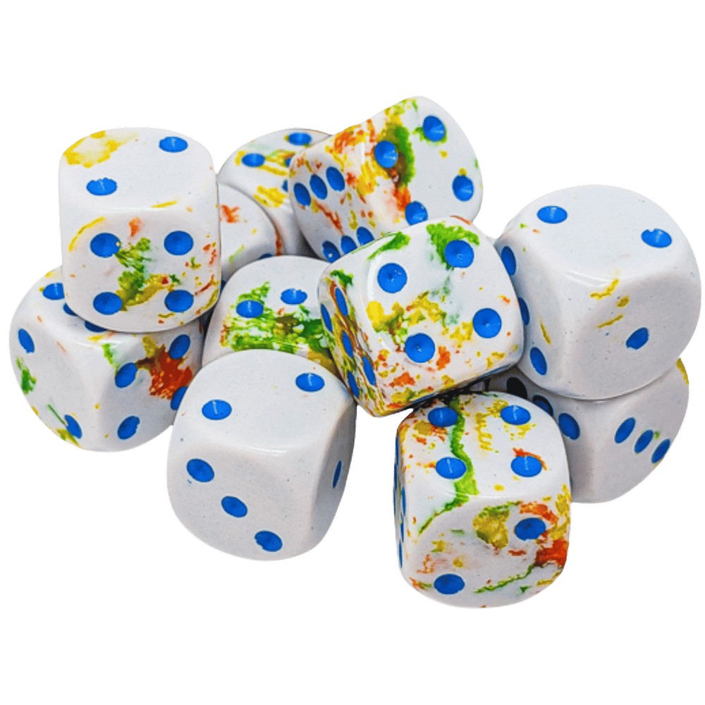 U2 CHX 24609 Brush Breezy/blue 16mm d6 Dice Block (12 dice)