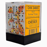 U2 CHX 24803 Brush Sunrise/black 12mm d6 Dice Block (36 dice)