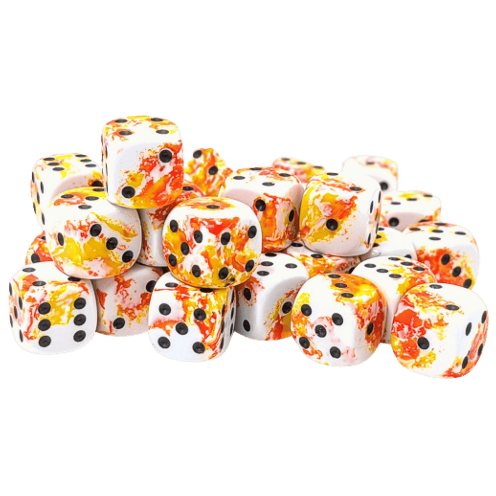 U2 CHX 24803 Brush Sunrise/black 12mm d6 Dice Block (36 dice)