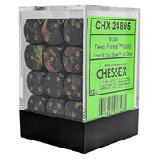U2 CHX 24805 Brush Deep Forest/gold 12mm d6 Dice Block (36 dice)