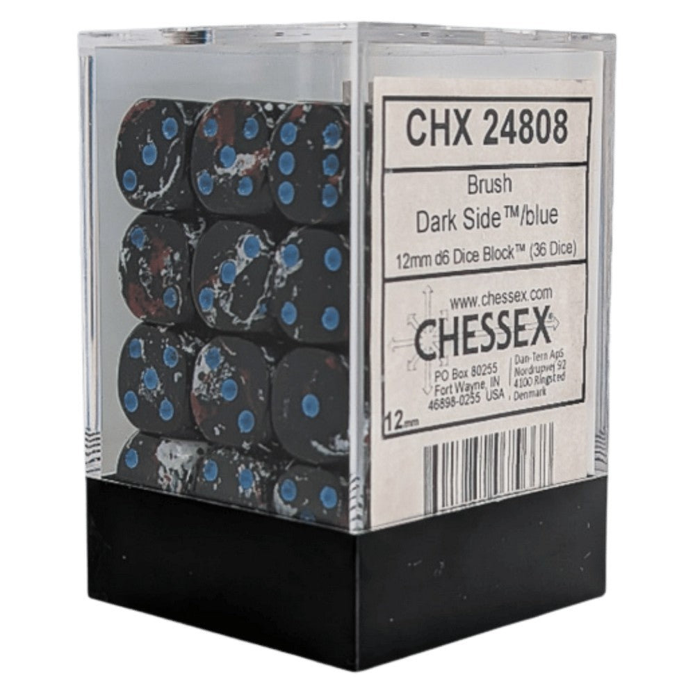 U2 CHX 24808 Brush Dark Side/blue 12mm d6 Dice Block (36 dice)