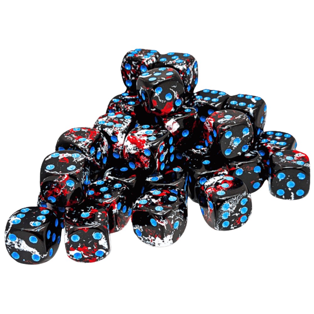 U2 CHX 24808 Brush Dark Side/blue 12mm d6 Dice Block (36 dice)