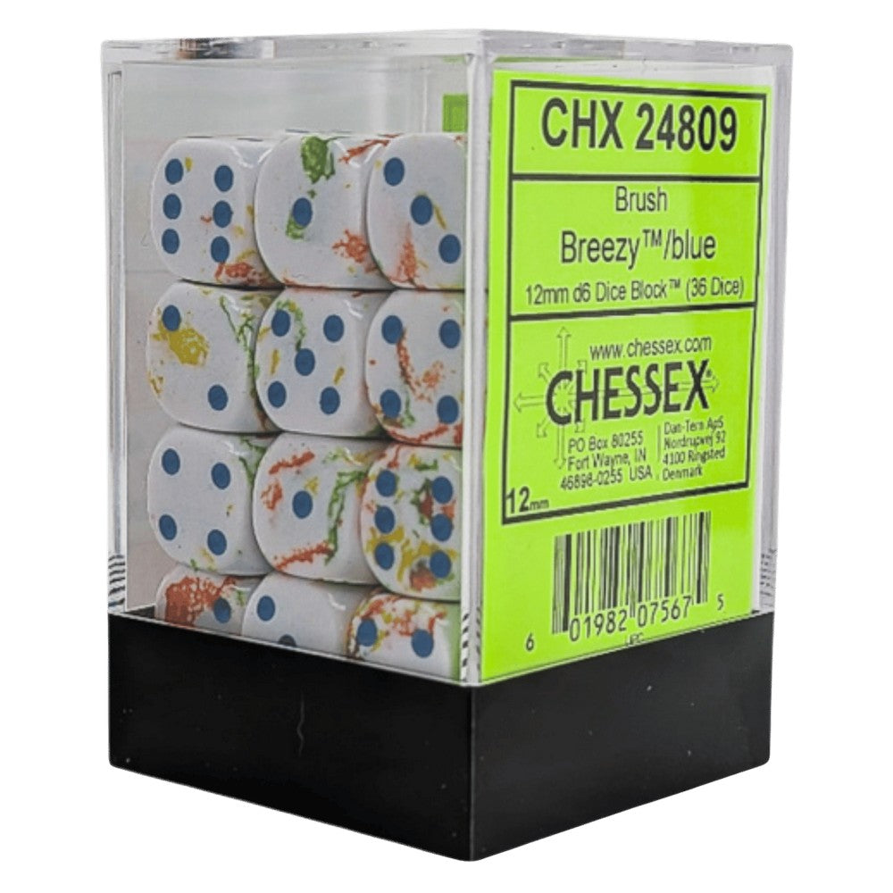 U2 CHX 24809 Brush Breezy/blue 12mm d6 Dice Block (36 dice)