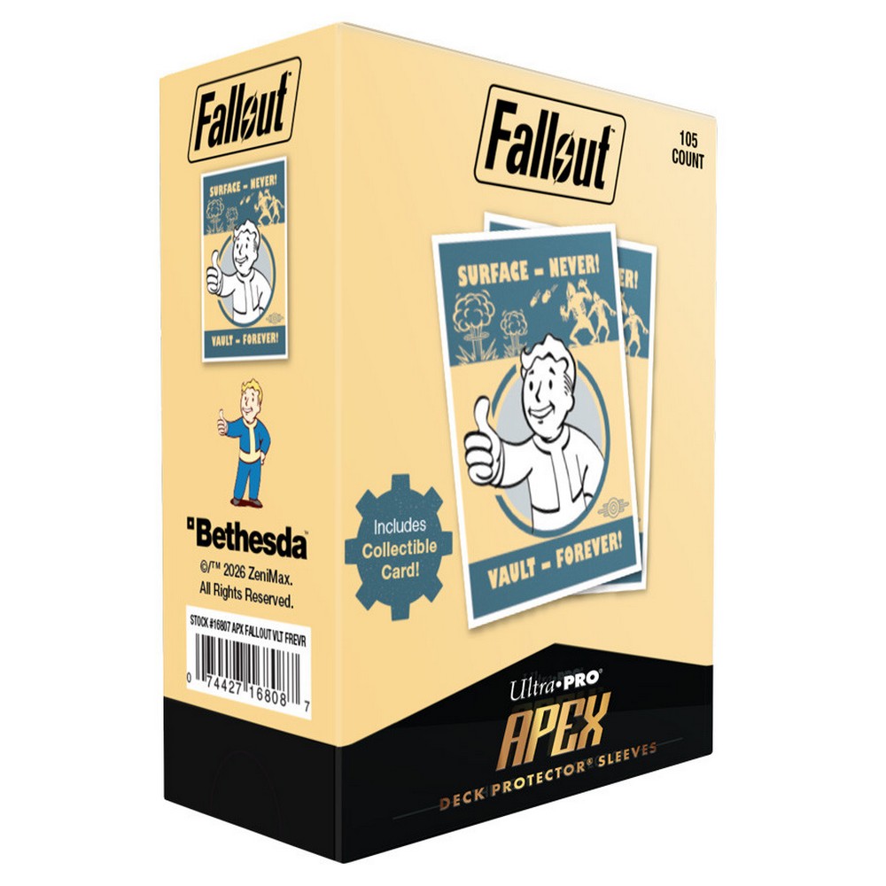 U2 Ultra Pro: UP16808 Fallout - Vault Boy - Surface-Never! Vault-Forever! 105ct APEX DECK PROTECTOR