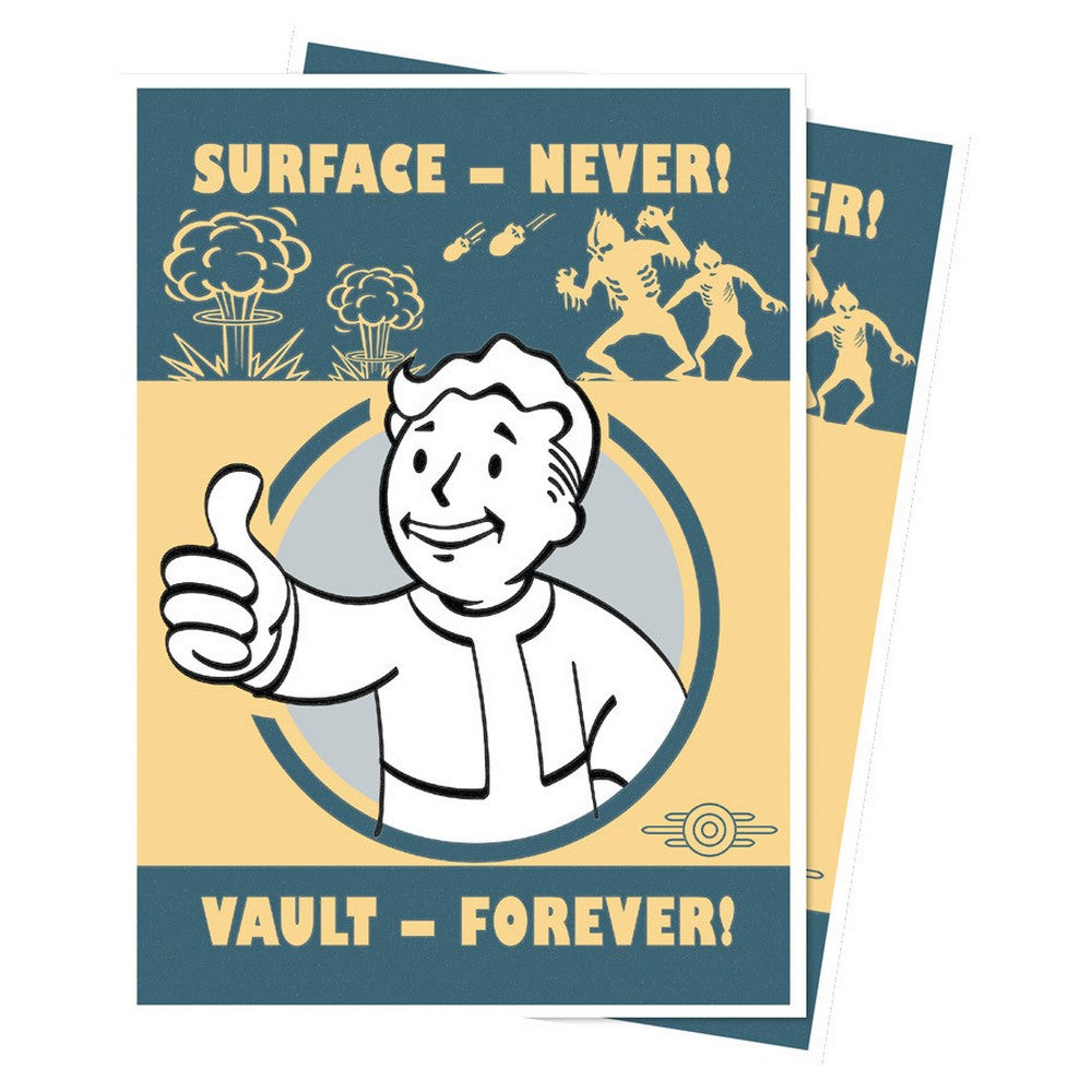 U2 Ultra Pro: UP16808 Fallout - Vault Boy - Surface-Never! Vault-Forever! 105ct APEX DECK PROTECTOR
