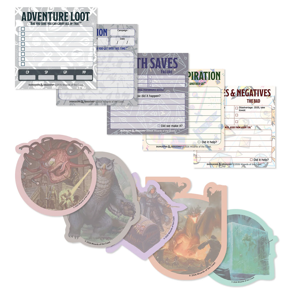 Sirius Dice - D&D – Sticky Notes – Loot; Stats and Sessions