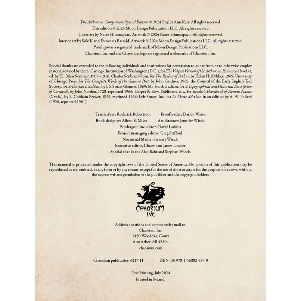 U2 Title: Pendragon Fiction: The Arthurian Companion