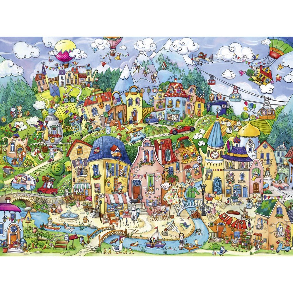 Puzzle - Heye - Triangular Box - Berman; Happytown 1500pc