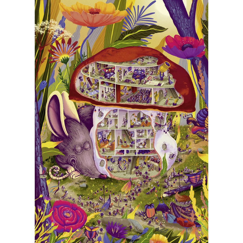 Puzzle - Heye - Triangular Box - Steyer; Living Mushroom 1000pc
