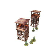 WW2 Pacific Guard Tower (2) PREPAINTED [28mm/1:56]