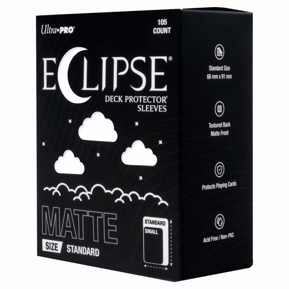 Ultra Pro: UP16681 ECLIPSE Matte Standard DECK PROTECTOR Sleeves: Arctic White - 105ct