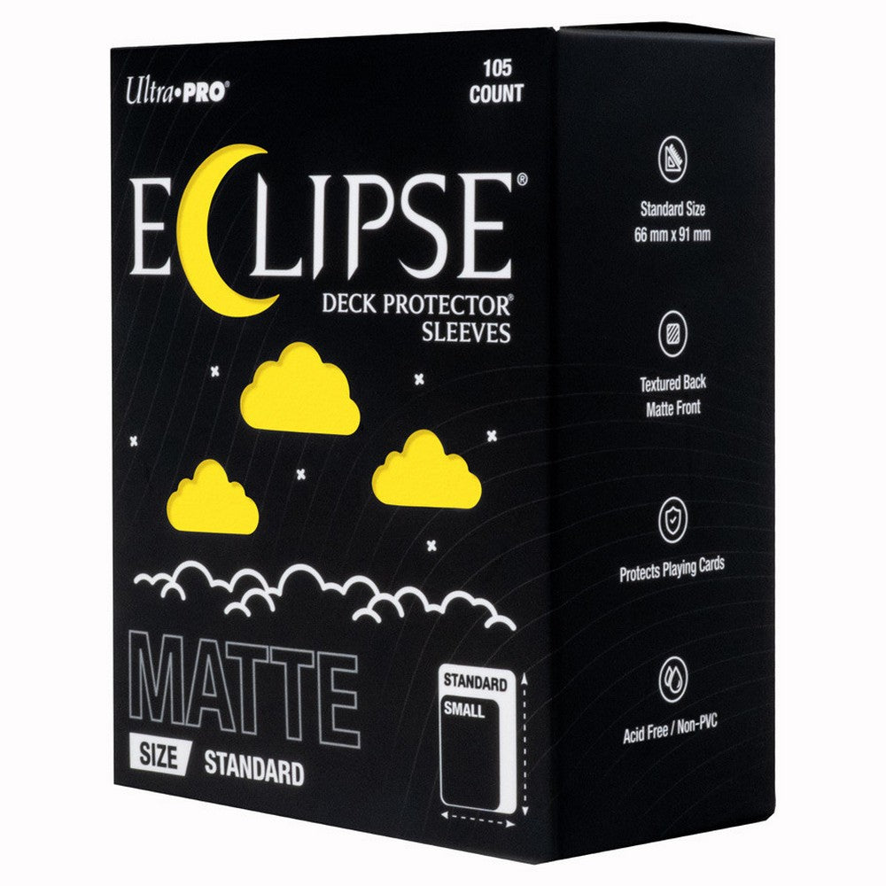 Ultra Pro: UP16687 ECLIPSE Matte Standard DECK PROTECTOR Sleeves: Lemon Yellow - 105ct