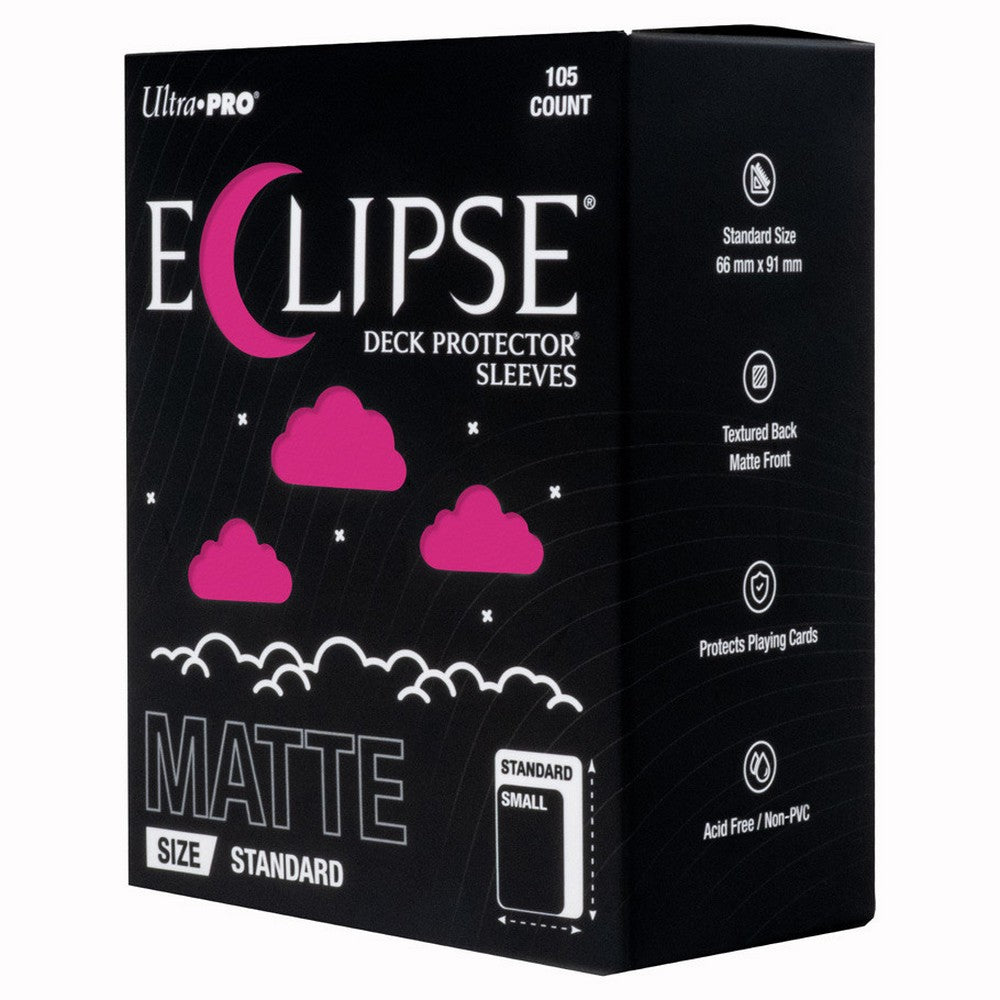 Ultra Pro: UP16688 ECLIPSE Matte Standard DECK PROTECTOR Sleeves: Hot Pink - 105ct