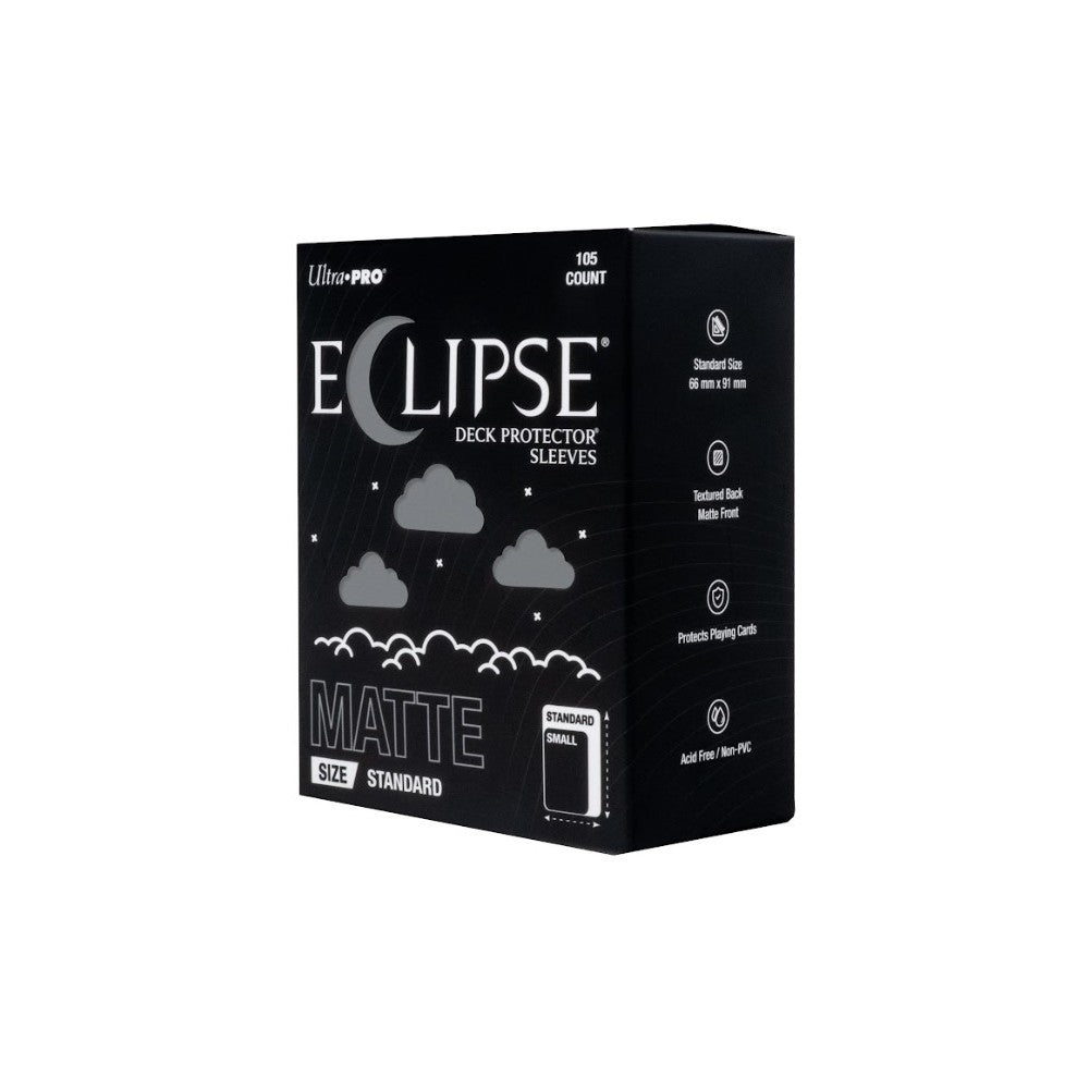 Ultra Pro: UP16689 ECLIPSE Matte Standard DECK PROTECTOR Sleeves: Smoke Grey - 105ct