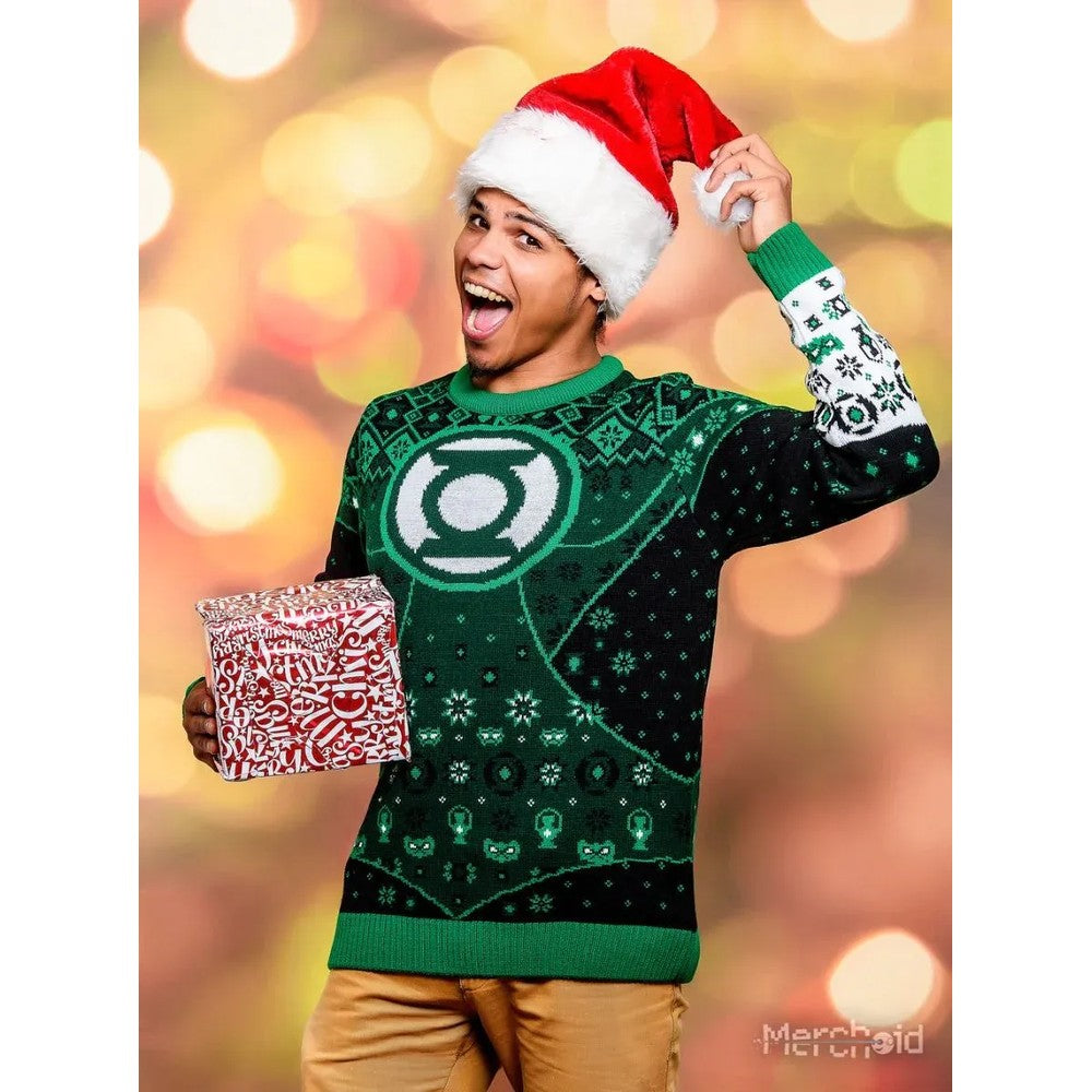 Green Lantern Christmas Jumper (Size XS)
