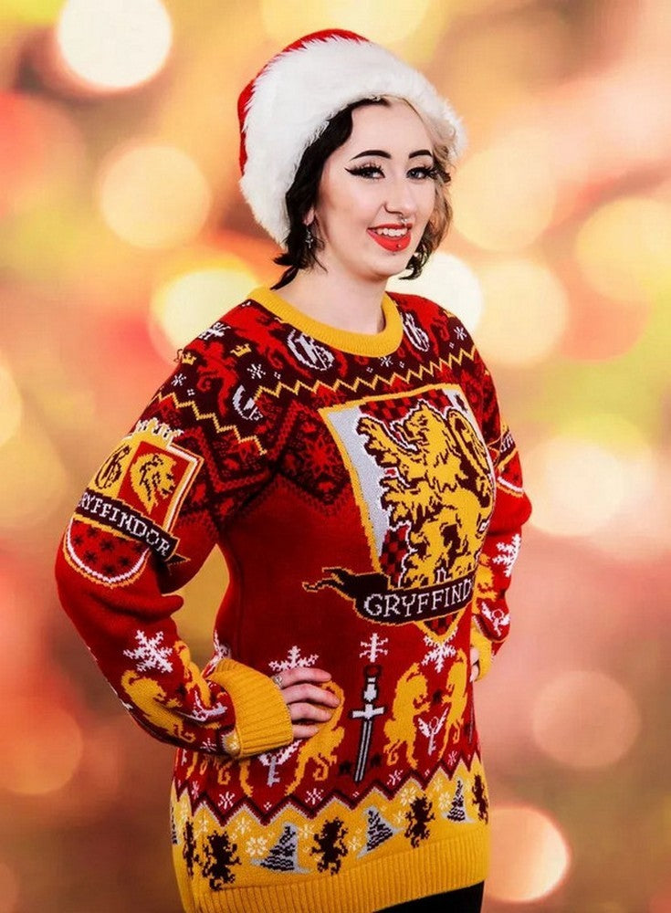 Gryffindor House Crest Christmas Jumper (Size XL)