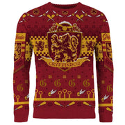 Harry Potter: Gryffindor Quidditch Christmas Jumper (Size: S)