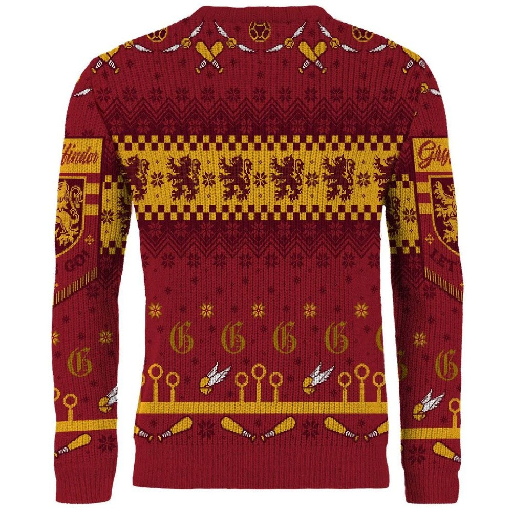 Harry Potter: Gryffindor Quidditch Christmas Jumper (Size: XS)
