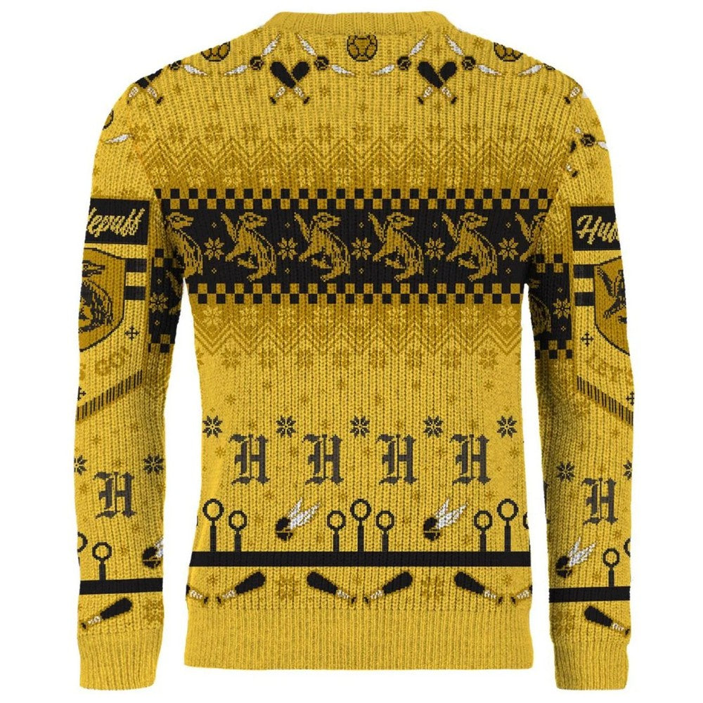 Harry Potter: Hufflepuff Quidditch Christmas Jumper (Size: XXL)