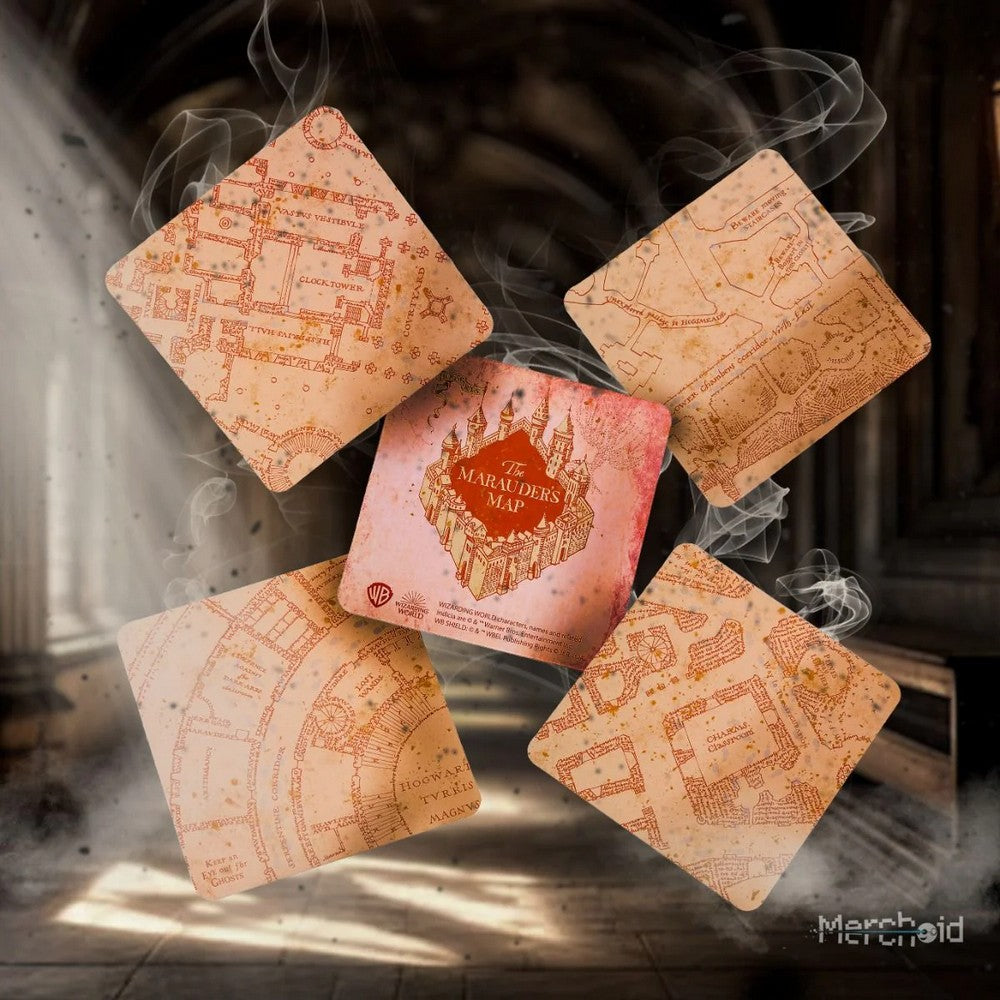 Harry Potter: Marauder's Map Heat Changing Coasters (4pcs)