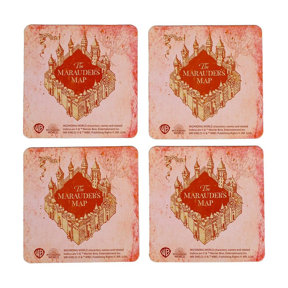 Harry Potter: Marauder's Map Heat Changing Coasters (4pcs)