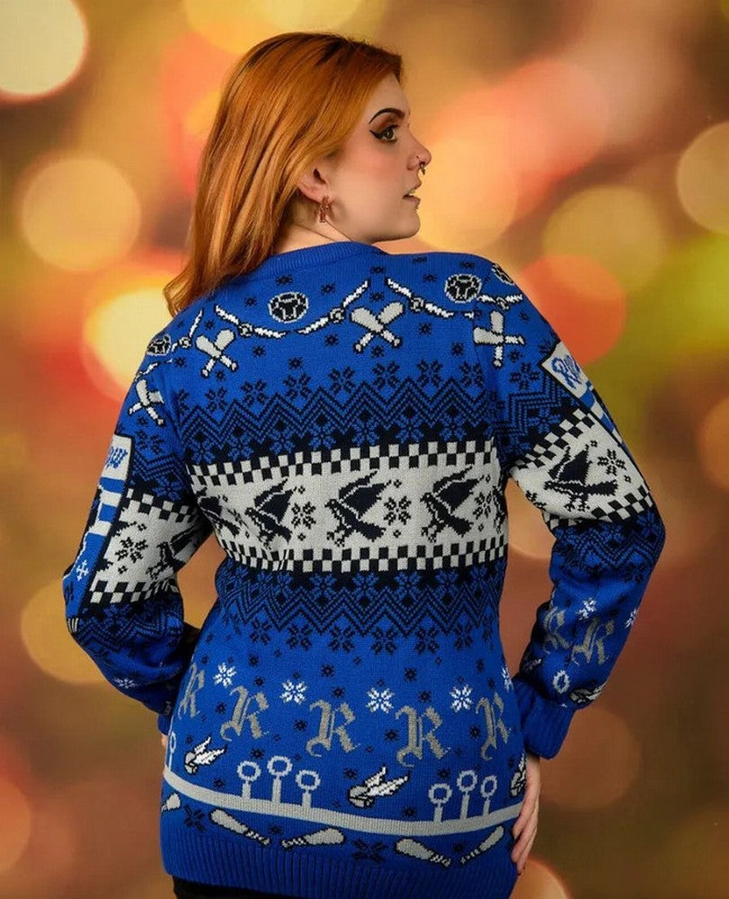 Harry Potter: Ravenclaw Quidditch Christmas Jumper (Size: S)