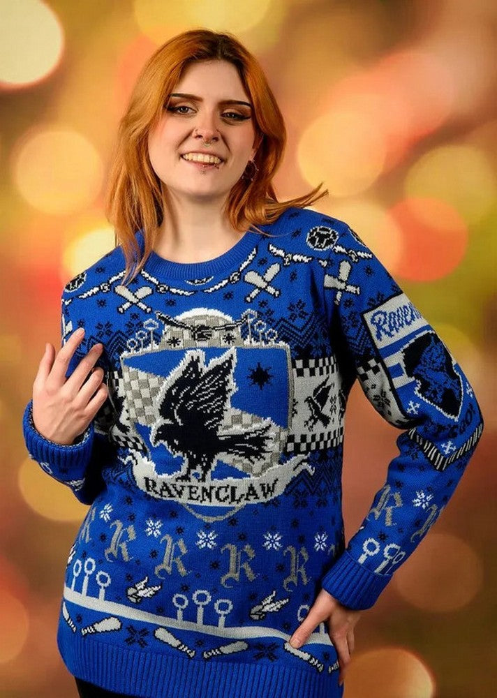 Harry Potter: Ravenclaw Quidditch Christmas Jumper (Size: XXXXL)