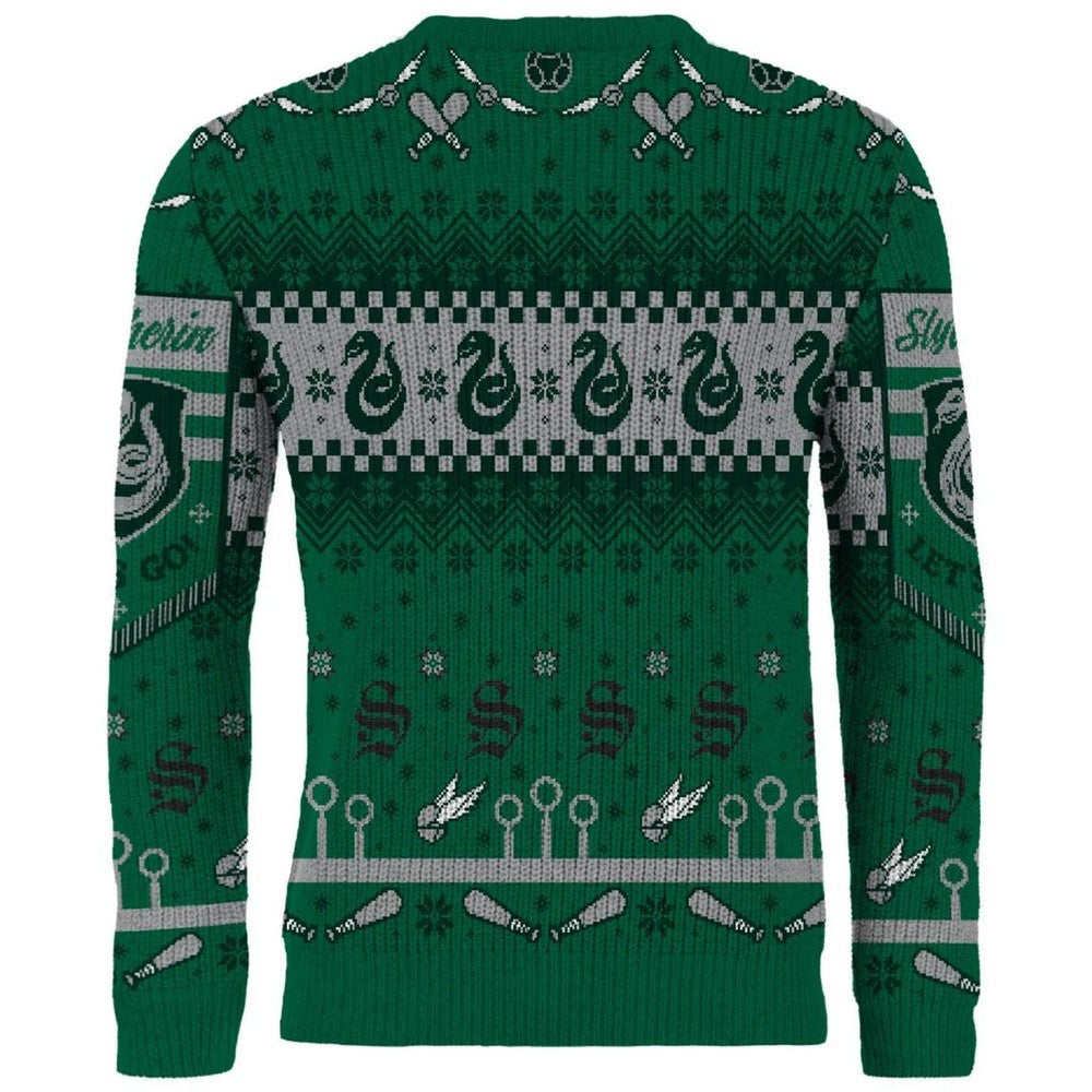 Harry Potter: Slytherin Quidditch Christmas Jumper (Size: XXXXL)