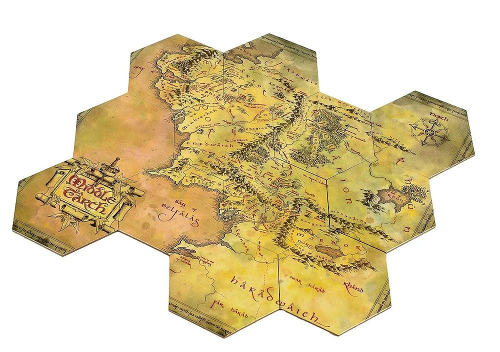Lord of the Rings: Middle Earth Hex Map Coasters