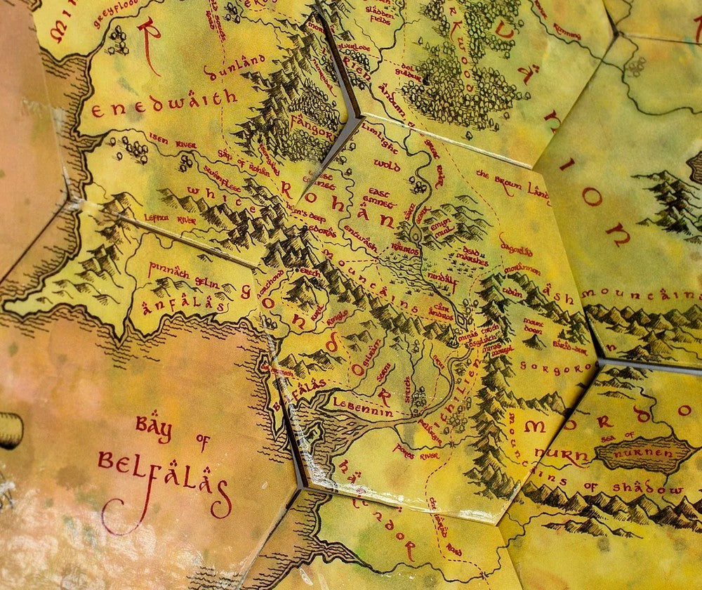 Lord of the Rings: Middle Earth Hex Map Coasters