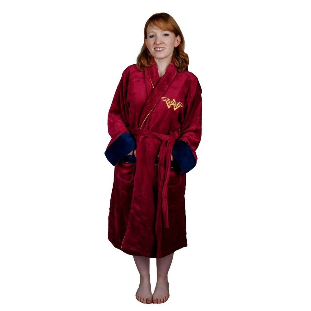 Wonder Woman: Ladies Fleece Hoodless Robe