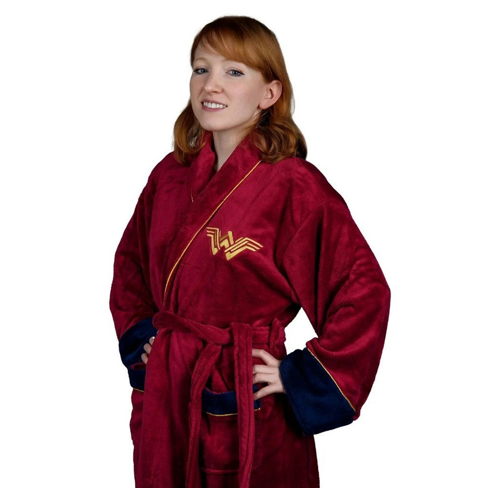 Wonder Woman: Ladies Fleece Hoodless Robe