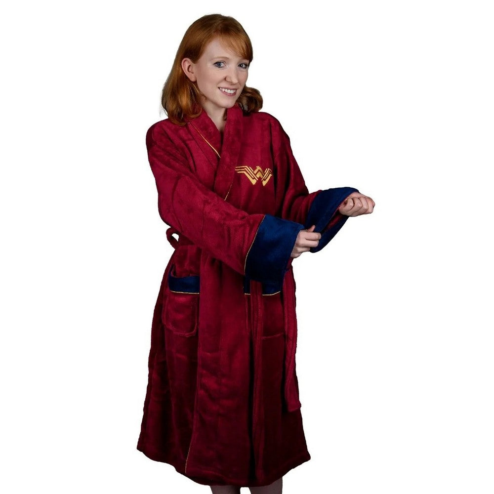 Wonder Woman: Ladies Fleece Hoodless Robe