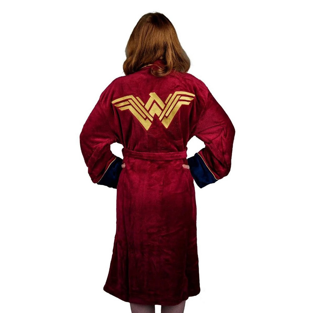 Wonder Woman: Ladies Fleece Hoodless Robe