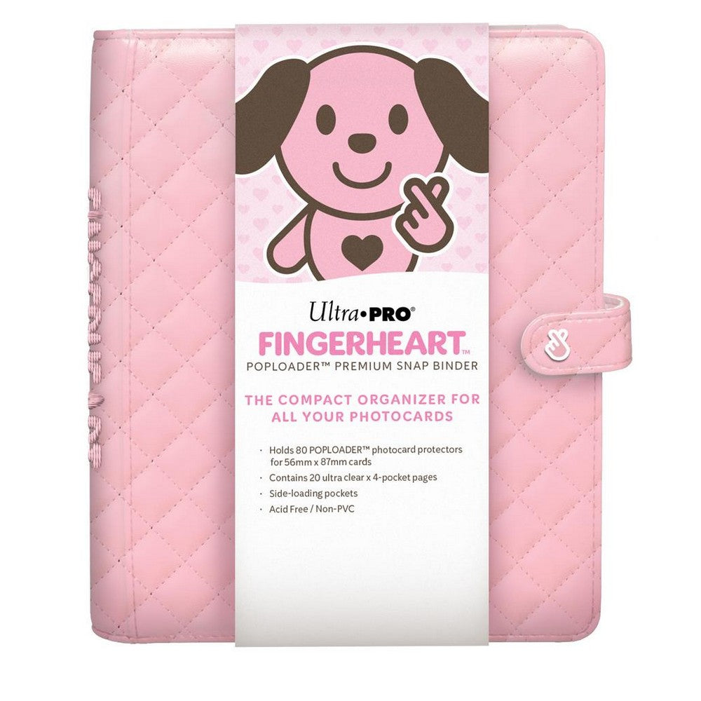 Ultra Pro: UP16801 FINGERHEART Blush POPLOADER Premium Snap Binder