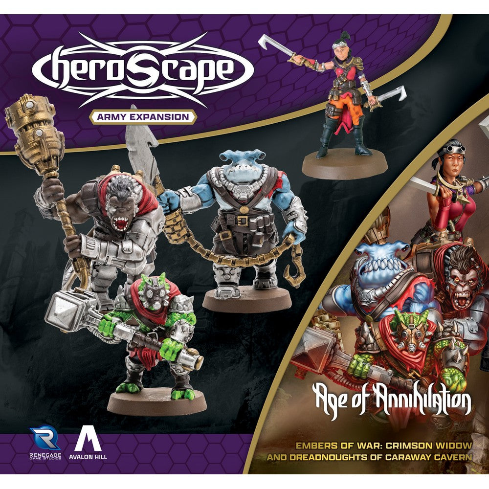 Heroscape - Crimson Widow and Dreadnoughts of Caraway Cavern Army Expansion