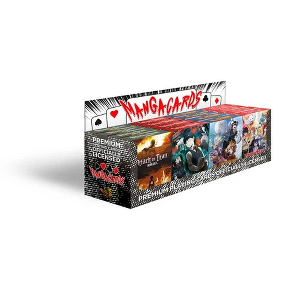 U2 Mangacards Season 1 - Attack on Titan - Tokyo Ghoul - Dr Stone - Fairy Tail ( Display of 16)