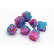 Pink & Blue Glow in the Dark RPG Dice