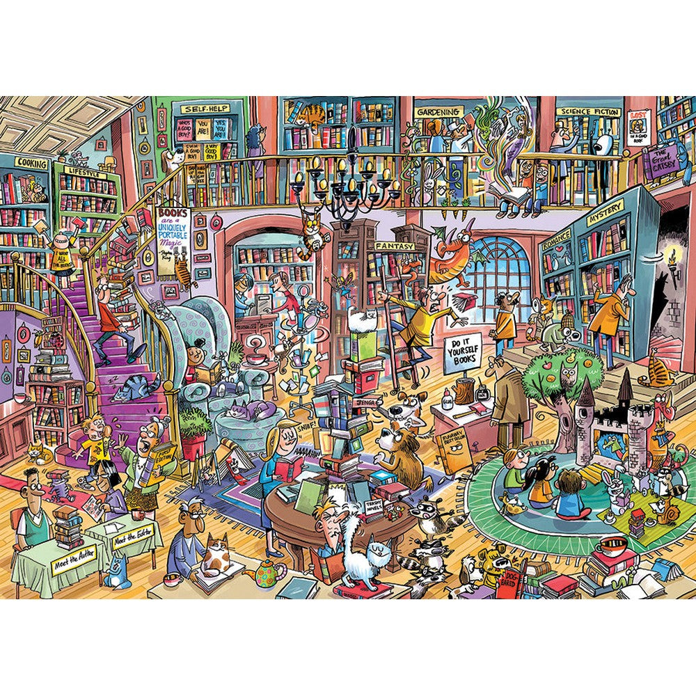 Puzzle - Cobble Hill - DoodleTown: Bookshop Bedlam 1000pc