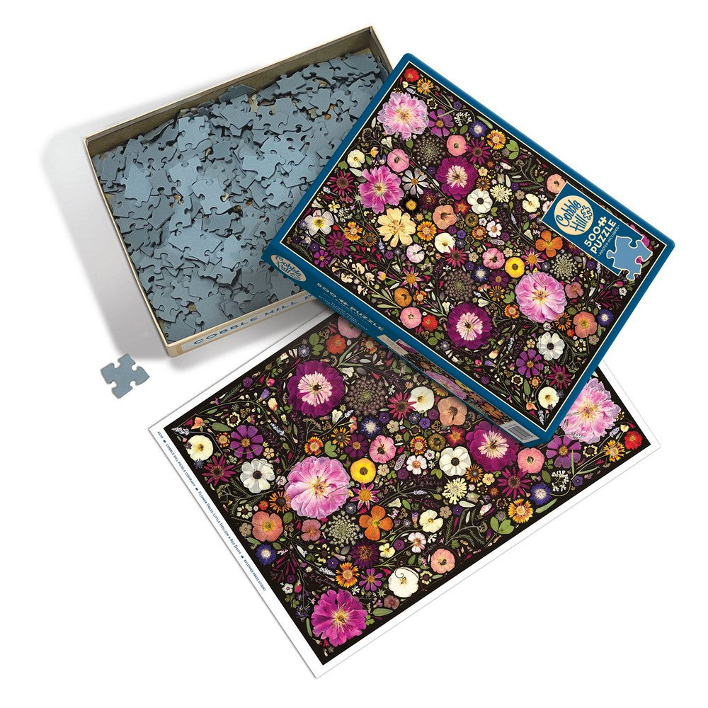 Puzzle - Cobble Hill - Flower Press: Little Hollow & Red Daisy 500pc