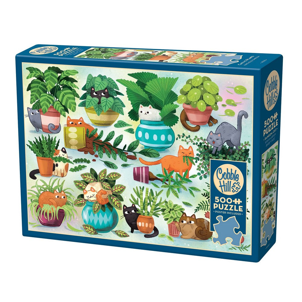 Puzzle - Cobble Hill - Cats vs. Plants 500pc