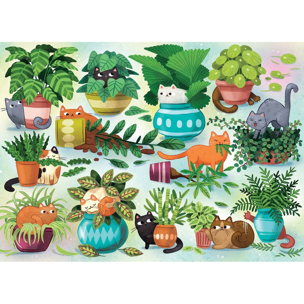 Puzzle - Cobble Hill - Cats vs. Plants 500pc