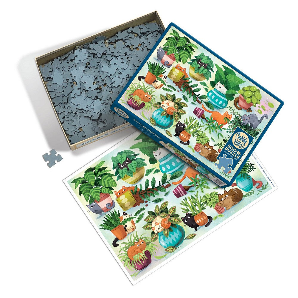 Puzzle - Cobble Hill - Cats vs. Plants 500pc