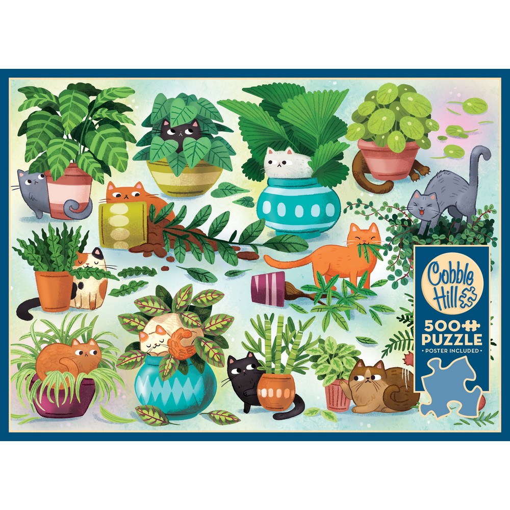 Puzzle - Cobble Hill - Cats vs. Plants 500pc