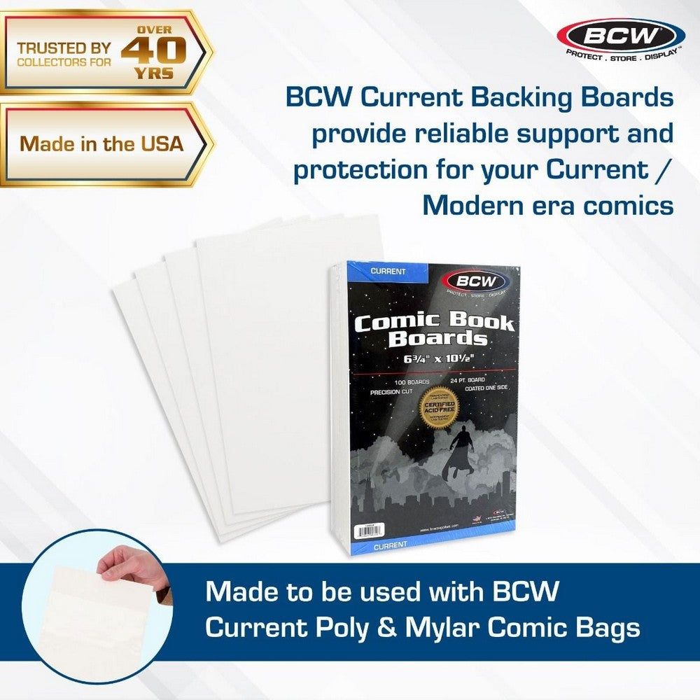 BCW - Comic Boards - Current Backing Boards - 6 3/4 X 10 1/2