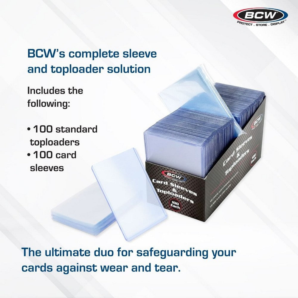 BCW - Card Sleeves - 2 5/8 X 3 5/8 + Toploader - 3 X 4
