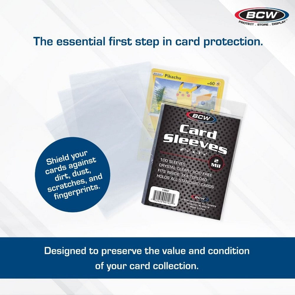 BCW - Card Sleeves - 2 5/8 X 3 5/8